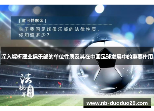 深入解析建业俱乐部的单位性质及其在中国足球发展中的重要作用